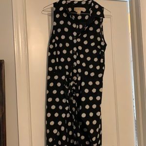Michael Kors navy and white polka dots